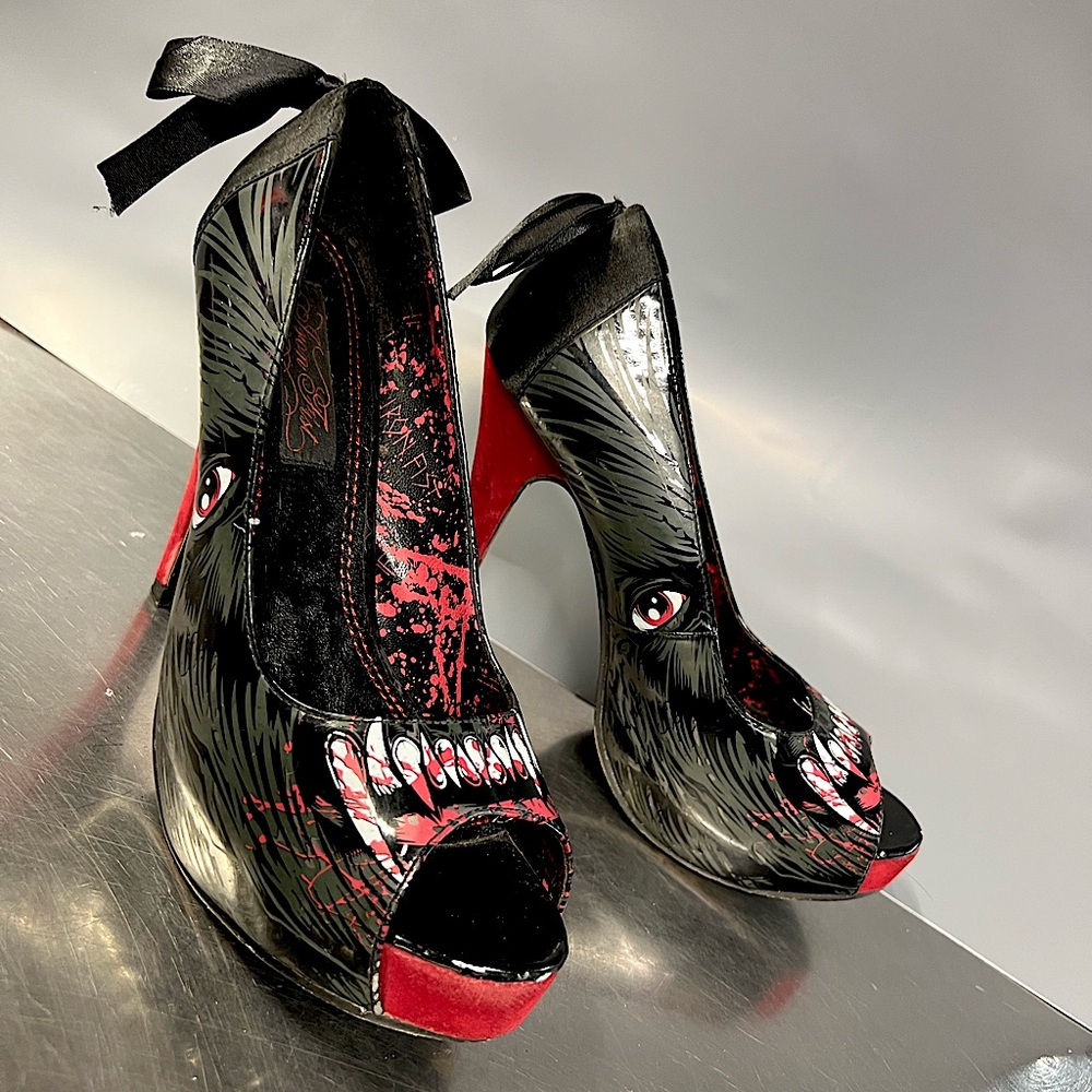 COPY - Iron Fist WOLF BEATER Platform Heels Womens Size 7.5 PaleHorse Design